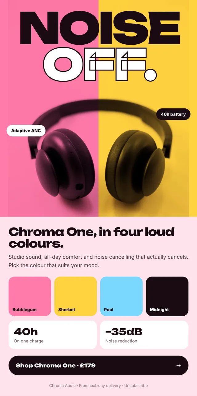 Chroma email: Noise off