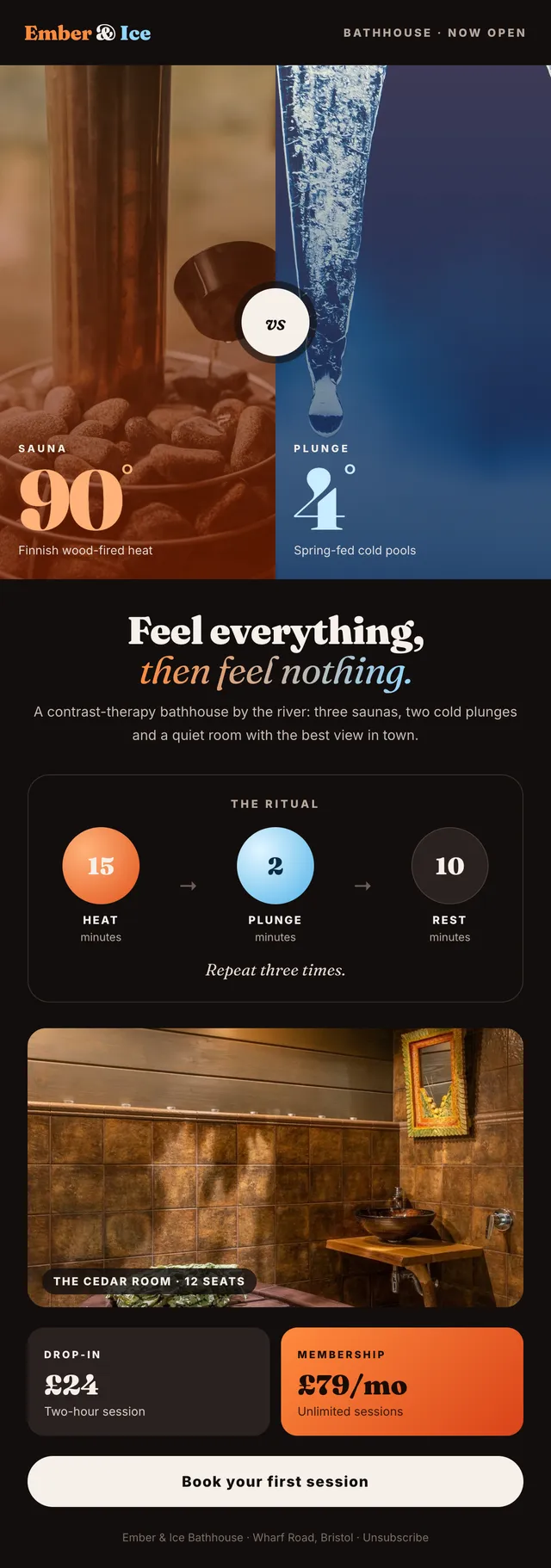 Ember & Ice email: Feel everything, then feel nothing