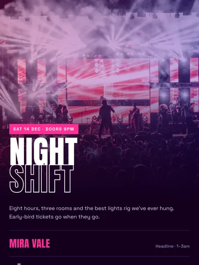 Night Shift email: Night Shift, Saturday 14 December
