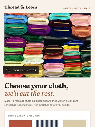 Thread & Loom email: Choose your cloth
