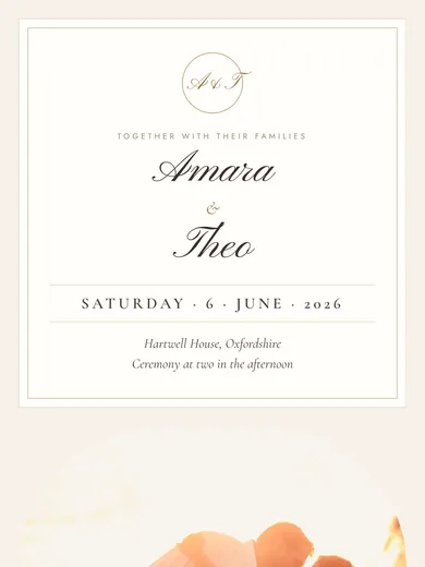 Amara & Theo email: You’re invited