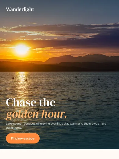 Wanderlight email: Chase the golden hour